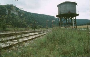 Hausen im Tal Wasserturm Wasserkran preußischer Bauart Ausfahrsignale