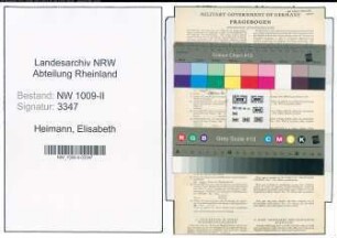 Entnazifizierung Elisabeth Heimann , geb. 25.03.1895 (Pflegerin)