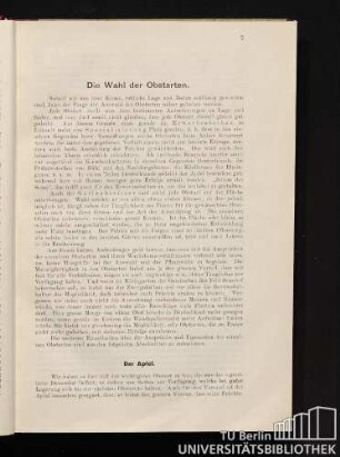 Die Wahl der Obstarten.
