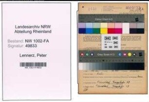 Entnazifizierung Peter Lennerz, geb. 29.08.1893 (Kaufmann)