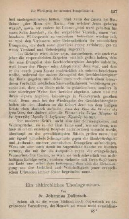427-440 Ein altkirchliches Theologumenon