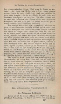 427-440 Ein altkirchliches Theologumenon