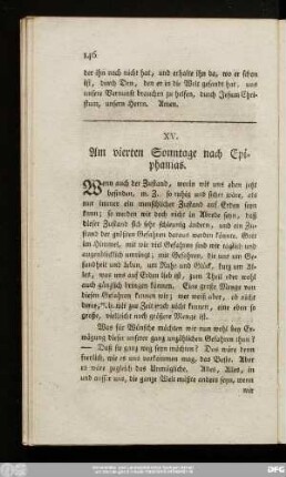 XV. Am vierten Sonntage nach Epiphanias.