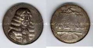 Niederlande, Medaille auf die Überfahrt des englischen Königs Karl II. nach England