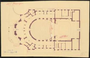 Kurtheater, Bad Kissingen: Grundriss 1:100