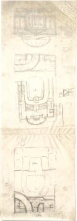 Hildebrand, Adolf von; Stuttgart; Theaterbau - Grundrisse, Schnitt, Detail