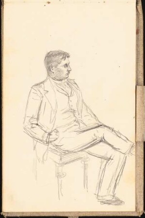 Skizzenbuch 1898-99: Portrait eines sitzenden Mannes