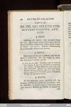 Caput III. De His, Qui Delicta Committere Possunt, Aut non.