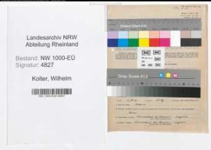 Entnazifizierung Wilhelm Kolter, geb. 01.05.1899 (Rektor)