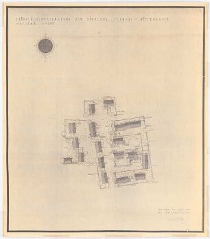 Südtiroler Siedlung Rüttenersch, Dornbirn: Lageplan mit Gartenplan 1:500