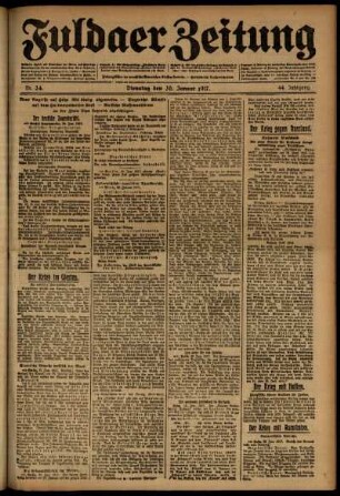 Ausgabe vom Dienstag, den 30. Januar 1917.