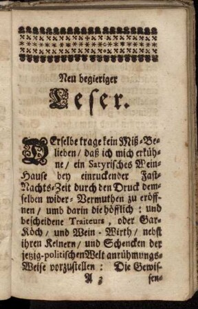 Neu begieriger Leser.