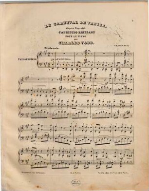 Transcriptions pour le piano seul : op. 51, 2. Le carneval de Venise : d'après Paganini