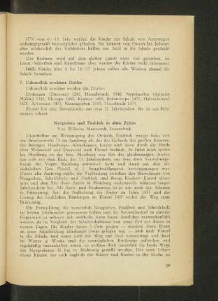 Neugraben und Fischbek in alten Zeiten