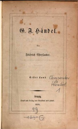 G. F. Händel. 1