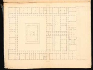 Akademie der Künste Schinkelwettbewerb 1855: Grundriss Erdgeschoss; Maßstabsleiste