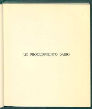 Un procedimiento sabio