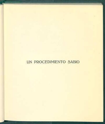 Un procedimiento sabio