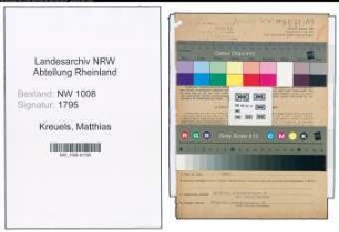 Entnazifizierung Matthias Kreuels , geb. 02.12.1895 (Arbeiter)