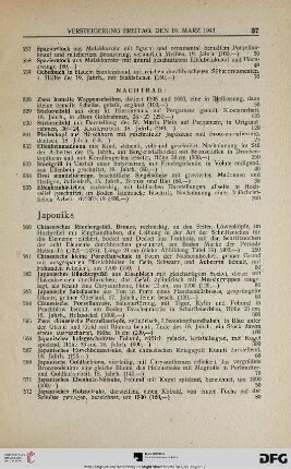 Japonika, Nachtrag (Nr. 560-838)
