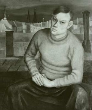 Erhard Hippold im Atelier Gussy Hippold in der Zirkusstraße