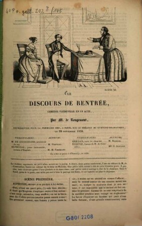 Le discours de rentrée : Comédie-vaudeville en un acte