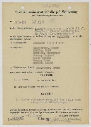Glaser, Klara