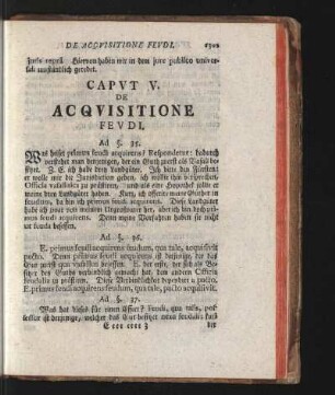 Caput V. De Acquisitione Feudi