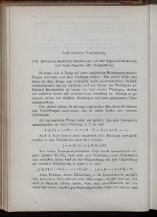 Achtzehnte Vorlesung [§§ 36-39]