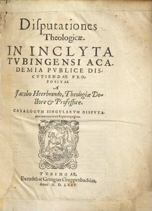 Disputationes Theologicae