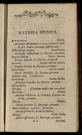 Materia Medica.
