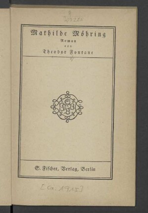 Mathilde Möhring : Roman