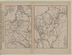 Übersichtskarten des östlichen, westlichen, italienischen u. Balkan-Kriegsschauplatzes bis Jan. 1918