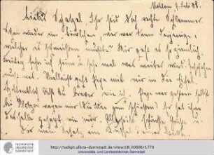 Postkarte vom 07.07.1908