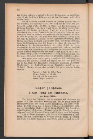 Unser Jeschken/ I. Der Name des Jeschkens