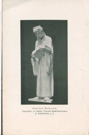Engelbert Wusterwitz. Bronzefigur an Ludwig Manzels Kurfürstendenkmal zu Brandenburg a. H.