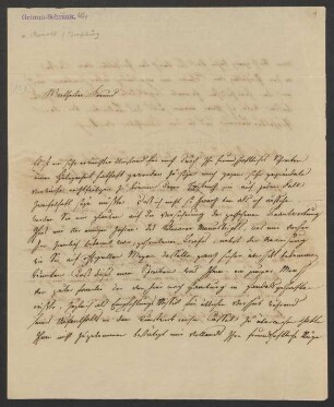Brief an Jacob Grimm : 18.11.1812-25.12.1816
