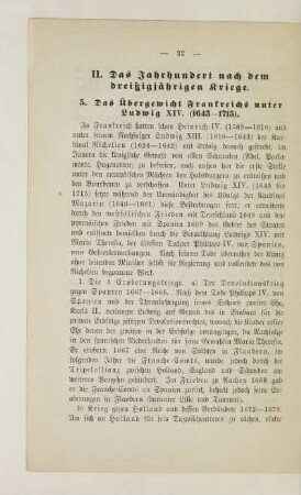 5. Das Übergewicht Frankreichs unter Ludwig XIV. (1643 - 1715)