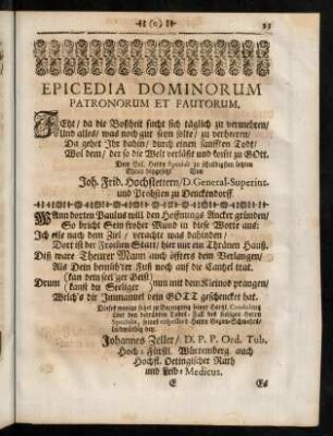 33-45, Epicedia Dominorum. - Epicedia Rev. Ministerii Reuttlingensis.