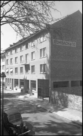 Freiburg: [Rombach] Verlagsgebäude, mit Giebelwand, von Südosten