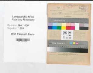 Entnazifizierung Elisabeth Marie Rolf , geb. 25.05.1901 (Privatlehrerin)