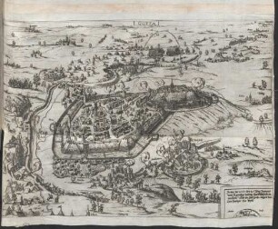 Gotta : In dem Jar 1567 den 25 Thag Januarÿ wart die gewaltige Vestung Das Schloss Grimmenstein, Und die Statt Gotta belegert von Dem Haÿligen Ro: Reÿch