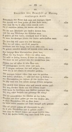 10. Aventüre wie Brunhilt ze Wormz enpfangen wart