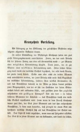Neunzehnte Vorlesung