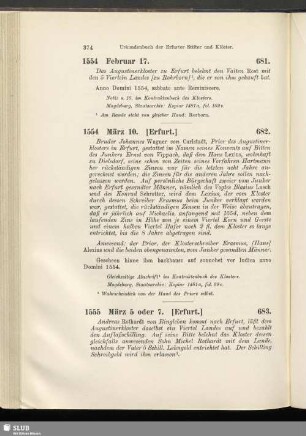 683. 1555, März 5 oder 7. [Erfurt]