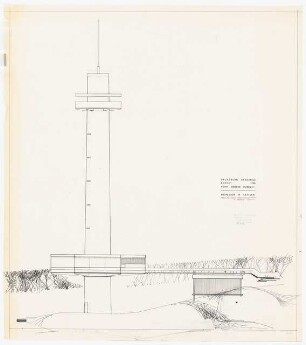 Gaußturm, Dransfeld Neubau: Ansicht - Turm, Brücke, Museum, 1:100