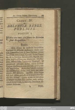 Caput IV. de Helvetiae Rebuspublicis.