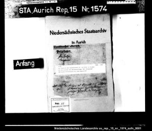 Die Kaution des Buchdruckers H. von Bloh in Norden zur Herausgabe der Wochenzeitung "Der Telegraph" und seine Differenzen mit dem Magistrat