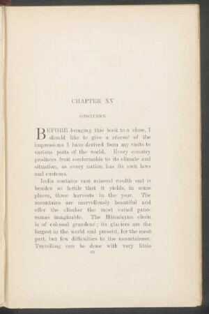 Chapter XV - Conclusion