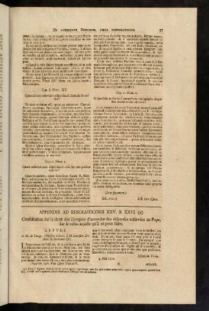 57-75, Appendix ad Resolutiones XXV. & XXVI. - XXVIII. Juris Responsum.
